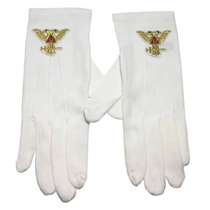 Gants de parade du Rite écossais 32 degrés, respirants, pour usage extérieur quatre saisons, en polyester/coton/matériaux métalliques - Product Image 6