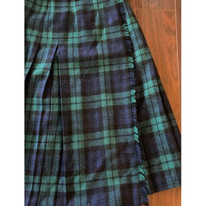 Kilt en laine à carreaux Blackwatch, plissé, fait main, style vintage, pour filles, sur mesure, OEM, ODM - Product Image 2