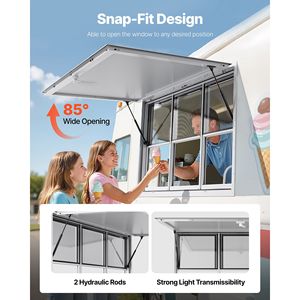 Finestra di Servizio in Lega di Alluminio 60x36 Pollici per Food Truck, Angolo di 85 Gradi, con 6 Funzioni Scorrevoli - Product Image 3