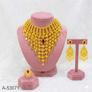 DDP MOLL JEWELLERS Latest Classic Copper Wedding Jewellery Sets Silver/Gold Plated Best Buy Direct Shipping USA Canada Europe - Product Image 2