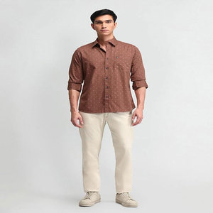 Automne décontracté tendance surdimensionné T-shirt en coton à carreaux pour hommes manches longues avec col rabattu pour poche de polo respirant - Product Image 5