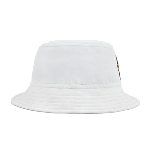 Master Mason Craft Bucket <b>Hat</b> - White Embroidered Premium Cotton Wide Brim <b>Hat</b> - Product Image 3
