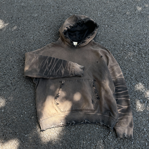 Sudadera con Capucha para Hombre NEXO INDUSTRIES, de Felpa Francesa 100% Algodón, Gruesa, para Invierno, Lavado Ácido, Efecto Desgastado, Transpirable - Product Image 5