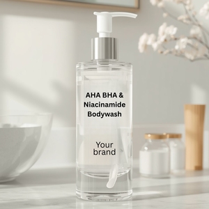 Gel Douche Éclaircissant AHA BHA Niacinamide Acide Salicylique pour une Peau Radieuse et Contrôle du Sébum – Services OEM ODM Marque Privée - Product Image 1