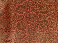 Tissu brocart floral Zari, motif jacquard tissé, textile métallique pour