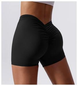 Shorts de yoga extensibles sexy pour femmes avec effet push-up et gainant abdominal, pantalon de fitness moulant pour la course à pied - Product Image 2