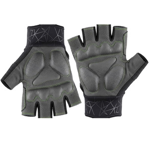 Guantes de Levantamiento de Pesas Unisex de Medio Dedo, de Cuero PU, Transpirables, Antideslizantes y Ligeros, para Entrenamiento Físico - Product Image 4