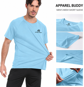 เสื้อยืดแขนสั้นผู้ชายแบรนด์ AMY ผ้าฝ้าย 100% ทรงปกติ รับสกรีนโลโก้ ขายส่ง - Product Image 3