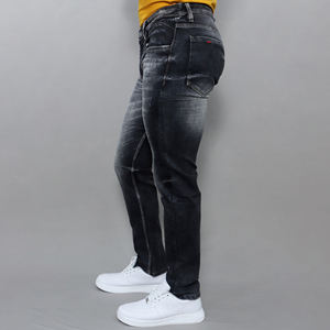 Jeans Negros Elásticos de Cintura Media para Hombre, Marca Gex, al por Mayor - Product Image 5