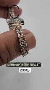 Bracelets et bracelets en or rose avec diamants de laboratoire 6.17 Ct SI Clarity Round Brilliant Cut Bijoux pour femmes - Product Image 2