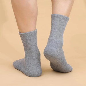 Chaussettes d'automne pour hommes personnalisables de qualité supérieure, 100% coton tricoté, séchage rapide, sans couture, respirantes - Product Image 4
