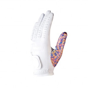 ถุงมือกอล์ฟหนังแพะสีขาวสำหรับผู้ชาย ยี่ห้อ DARIB IMPEX แบบสวมครึ่งนิ้ว ระบายอากาศได้ดี พร้อมลายนูน - Product Image 1