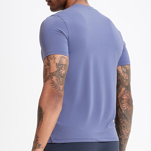 T-shirts de fitness pour hommes 100% coton Coupe classique Manches courtes Tricoté Séchage rapide Écologique Haute qualité Couleurs personnalisables - Product Image 3