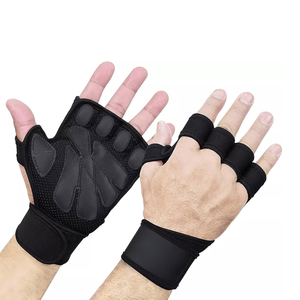 Guantes de entrenamiento de alto rendimiento con palma que absorbe los impactos, soporte de muñeca ajustable y agarre antideslizante para levantamiento de pesas. - Product Image 5