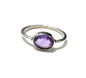 Natural Amethyst Gemstone Ring, Solid 925 Sterling Silver Rings: Handmade Statement Ring For Men & Women - Product Image 4
