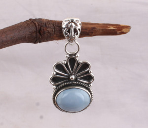 Natural Blue <b>Opal</b> <b>Pendant</b> 925 Sterling Silver Handcrafted Fire <b>Opal</b> Jewelry Wholesale High Quality Blue <b>Opal</b> <b>Pendant</b> - Product Image 2