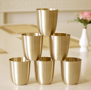 Offre Spéciale : Verre en Laiton à Motif Gaufré, Matériau Écologique de Qualité Alimentaire et Durabilité Exceptionnelle pour une Expérience Culinaire Familiale Inoubliable - Product Image 6