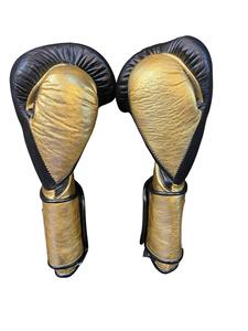 Gants de boxe professionnels en cuir de vachette à lacets, rembourrage épais à 4 couches, doigts entièrement protégés, évacuation de l'humidité - Product Image 3