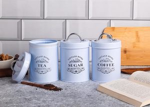Boîte à café vintage en métal, cylindrique, hermétique, pour le stockage des aliments dans la cuisine, avec couvercle, anti-humidité, préservation de la fraîcheur - Product Image 3