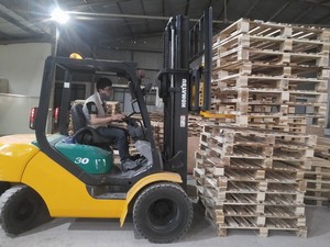 Palettes en bois massif HLC pour le traitement, palettes en bois spéciales pour le transport de marchandises, palettes de fumigation à double entrée pour chariots élévateurs, exportation - Product Image 6