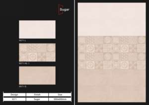 กระเบื้องบุผนังเซรามิกขนาด 300x600 มม. สำหรับห้องน้ำและห้องครัว ดีไซน์ทันสมัย ผิวมันเงา/ด้าน ลายแกะสลักน้ำตาล ตกแต่งผนังภายในอย่างหรูหรา - Product Image 4