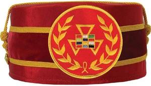 Casquette de Couronne Maçonnique Royal Arch - Rouge et Or - Casquette Maçonnique avec Patch Triple Tau Brodé à la Machine - Casquette Maçonnique - Product Image 6
