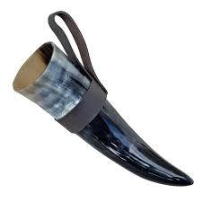 Vintage <b>Drinking</b> <b>Horn</b> With Leather Strap For Wine Party Use 500 ML Capacity Best seller <b>drinking</b> <b>horn</b> with strap - Product Image 3