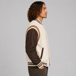 Veste universitaire pour hommes en gros, logo personnalisé, douce, confortable, décontractée, style baseball, streetwear, haute qualité - Product Image 2