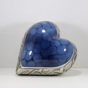 Premium Brass Cremation Urns for Human Ashes Customized Blue Clouds Color Pattern Brass Urn Handcrafted Brass Adult Ashes Urns - Product Image 5