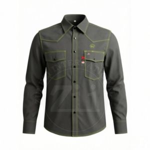 Ropa reflectante ignífuga de alta visibilidad de 7.5oz para petróleo, gas y energía, ropa de trabajo FR de manga larga, China FRC. - Product Image 1