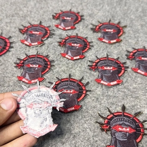 Parches tácticos aleatorios de lona termoadhesivos con bordado 3D, etiquetas de moral, parches de gancho y bucle, insignias bordadas geniales, suministros - Product Image 5