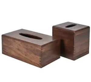 Boîte de rangement de mouchoirs de salle de bain rustique Boîte de mouchoirs en bois rectangulaire de luxe pour le salon par Tayyab Handicraft - Product Image 1