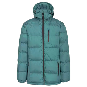 WARPRO INDUSTRY Men's Black Hooded Puffer <b>Jacket</b> Autumn Windproof Casual Eco-friendly Breathable Quick Dry Polyester Filling - Product Image 5