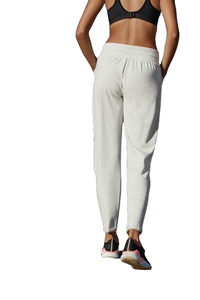 Pantalon de fitness personnalisé en gros pour femmes, en coton doux, coupe large, rayé, décontracté, pour filles, style devant plat - Product Image 6