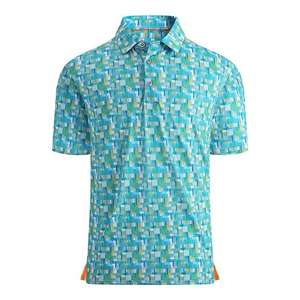 Chemise de golf personnalisée pour homme, impression numérique, vente en gros, tissu tricoté en coton et élasthanne haute performance, manches courtes, décontractée - Product Image 3