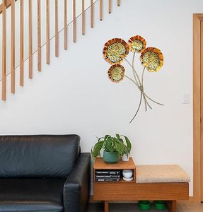 Metal <b>Wall</b> <b>Art</b> Bouquet for Home Decor Modern Floral <b>Wall</b> Hanging Decorative Iron <b>Wall</b> Sculpture Living Room Bedroom Office - Product Image 3