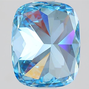 Diamant Gemver 2 carats, bleu vif fantaisie, taille coussin, cultivé en laboratoire, clarté VS, certifié IGI, excellente taille, pour la fabrication de bijoux - Product Image 3