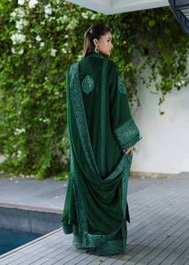Conjunto de Traje Palazzo de Tres Piezas con Bordado Georgette Premium, Sin Arrugas y Elástico, para Mujer, Top Largo y Pantalón Palazzo a Juego - Product Image 4