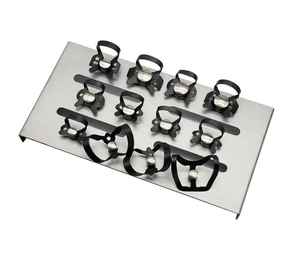 Juego de 12 Pinzas de Goma para Dientes de Acero, Manuales, para Endodoncia, con Bandeja Negra, Certificación CE, Garantía de 4 Años, de Grip Surgical - Product Image 1