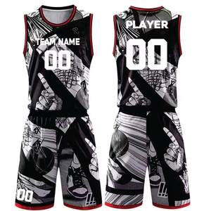 Camisetas de Baloncesto Baratas, Transpirables, de Talla Grande, con Estampado, de Manga Corta, Diseño Personalizado, Reversibles, Uniformes Personalizados para Adultos - Product Image 1
