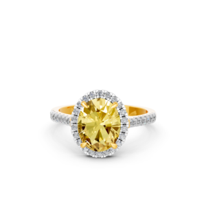 Bague personnalisée en or massif 14K 9K 10K 18K avec diamant jaune de laboratoire 2 carats, certifiée éthique, bijoux fins, MOQ 3 pièces 10 pièces RJC OEM ODM E201282 - Product Image 3