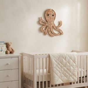 Decoración de Pared de Ratán Natural Hecha a Mano, Adorno de Pared de Animal Tejido para Dormitorio, Habitación Infantil, Decoración del Hogar - Product Image 4
