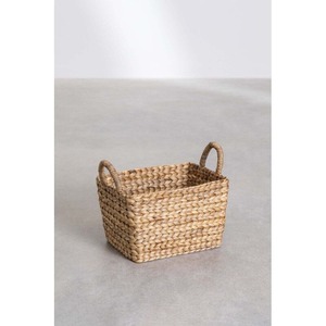 Panier de rangement en jacinthe d'eau naturelle - Product Image 3