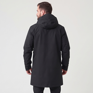 Customized <b>Men</b> Hard Shell <b>Coat</b> Embroidered Front Logo <b>Men's</b> Waterproof Hood Jacket Outdoor Hiking Camping <b>Coat</b> with Side Pockets - Product Image 4