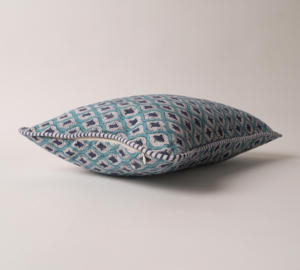 Housse de coussin lavable style vintage imprimée à la main, en coton indien, motifs floraux et géométriques, décoration bohème pour la maison - Product Image 6