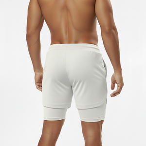 Men's Workout Running Gym Sports <b>Shorts</b> 100% Polyester Mid Waist Quick Dry Reflective Zipper Pockets ODM <b>Compression</b> <b>short</b> - Product Image 2