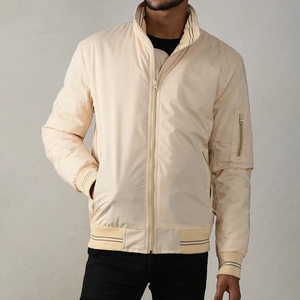 Veste bomber pour homme avec logo personnalisé, en polyester, couleur unie, veste streetwear, fabricant - Product Image 1