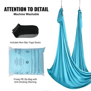 Kit Portatile per Yoga Aereo con Amaca da 11 Metri in Tessuto di Nylon 100gsm e Set Completo di Accessori per Facile Montaggio - Product Image 6