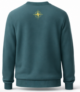 Sweat-shirt en maille graphique en mélange de coton épais, thème aventure en plein air, haut à manches longues - Product Image 2