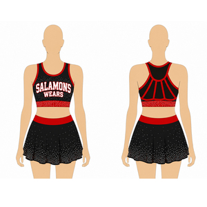 Servicio OEM del Fabricante, Conjuntos de Vestidos de Animadoras para Niños, Ropa de Práctica de Animadoras Personalizada, Hecha de Spandex en Pakistán - Product Image 1